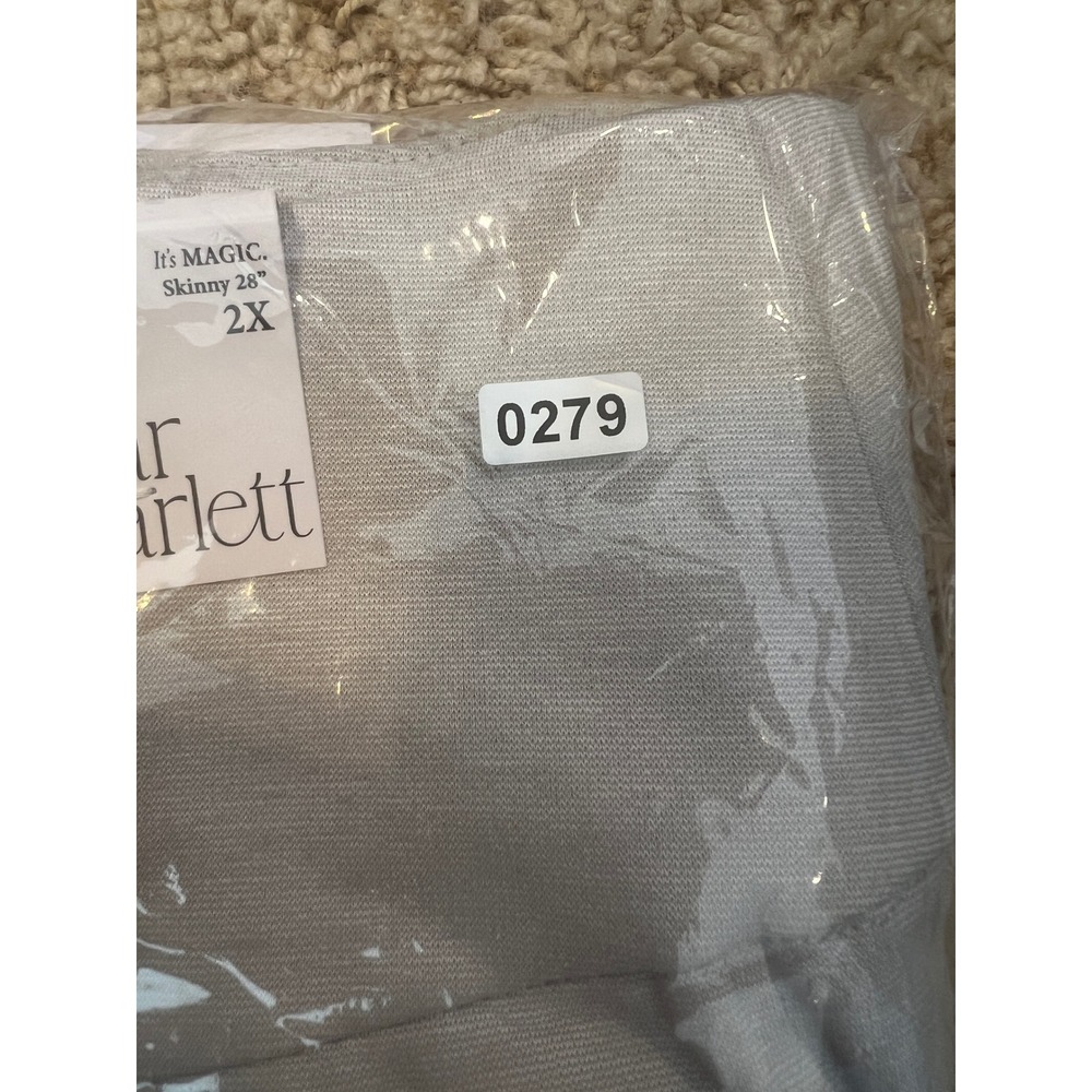 Dear Scarlett Its Magic Skinny Pants Taupe Pull On Ankle Trousers MDS28P 2X NEW - Picture 5 of 5
